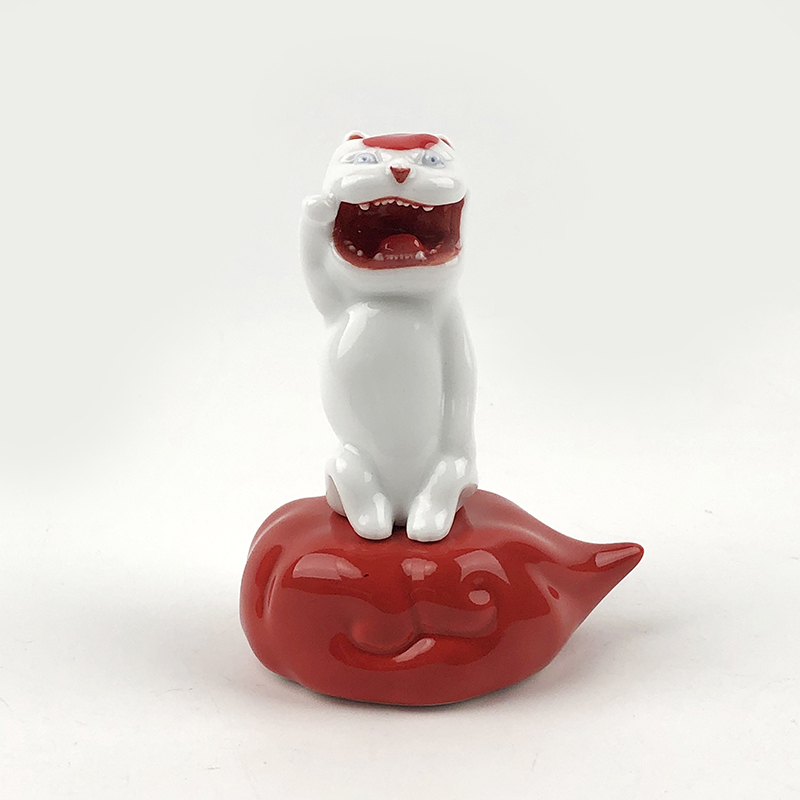 不仁斋新款鸿运当头 陶瓷迷你招财猫