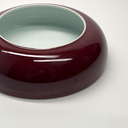 不仁斋 薛继业 手拉坯 文房 祭红收口笔洗 商品图2