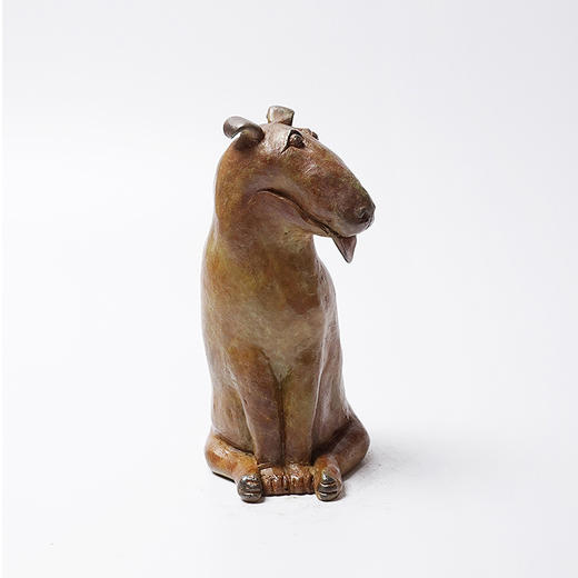 不仁斋 薛继业十二生肖雕塑系列 戌狗 铸铜限量甲字款 商品图0