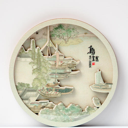乌镇西栅景区立体木质冰箱贴创意纪念品 商品图3
