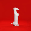 薛继业雕塑小白腊肠狗瓷胎釉下黑点眼鼻白釉 商品缩略图3