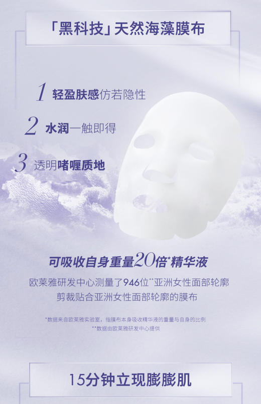 【海关保税直发】欧莱雅玻尿酸安瓶精华面膜-会员5折 商品图2