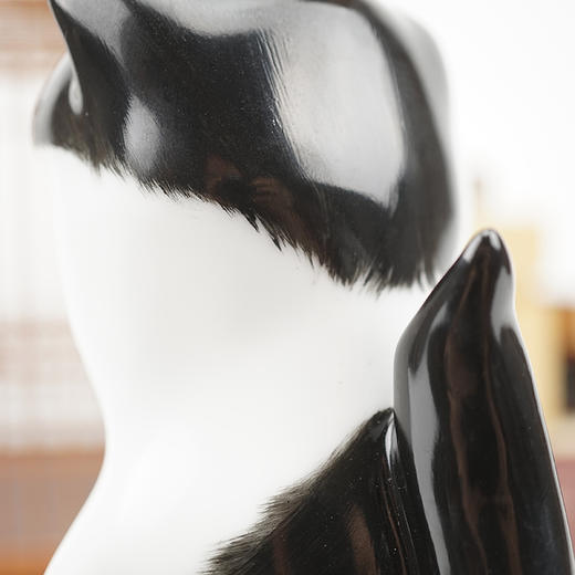 不仁斋 陶瓷雕塑  釉上彩手绘 招财猫ob 商品图2