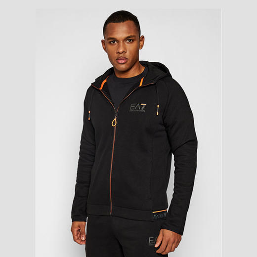 ARMANI 阿玛尼 男士 拉链带帽运动套装 黑色 6HPV54 PJR6Z 1200 商品图1