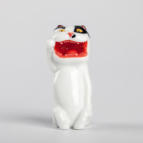 不仁斋薛继业陶瓷雕塑经典款 迷你陶瓷猫 多种花色