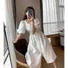 【优雅赫本风】白色连衣裙 收腰显瘦 泡泡袖气质女神裙 商品缩略图3