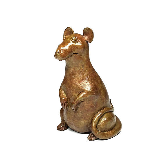 不仁斋 薛继业十二生肖雕塑系列 子鼠 铸铜限量甲字款 商品图4