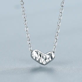 Winy925纯银菱心项链送女友闺蜜节日生日礼物