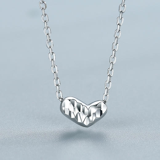 Winy925纯银菱心项链送女友闺蜜节日生日礼物 商品图0