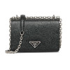 PRADA 普拉达 女士 Re-Nylon 再生尼龙 Saffiano 皮革珐琅金属三角形徽标斜挎单肩包 黑色 1BD032 064 F0002 IO1 商品缩略图0