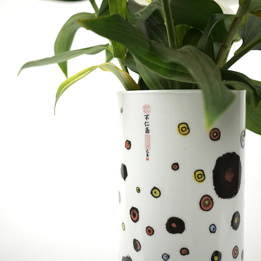 不仁斋 薛继业 水墨风 陶瓷花瓶 明竹 商品图3