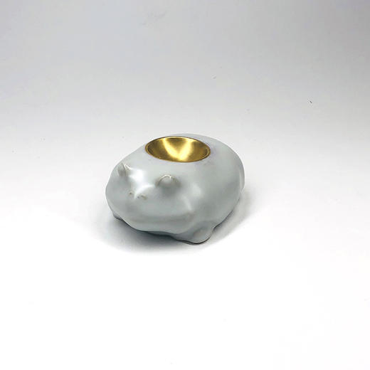 不仁斋外观专利 薛继业 惜墨如金蛤蟆笔舔 汝窑陶胎青釉 本金墨池 商品图1