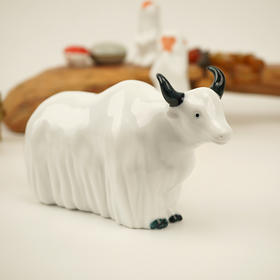 不仁斋 新品 薛继业 陶瓷雕塑系列 吉祥白牦牛