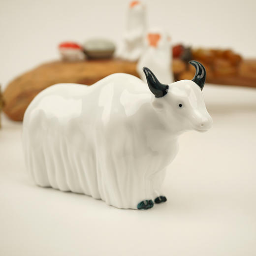不仁斋 新品 薛继业 陶瓷雕塑系列 吉祥白牦牛 商品图0