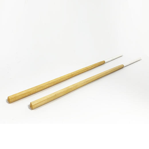 五角原木纯银镶嵌成人筷978 商品图2