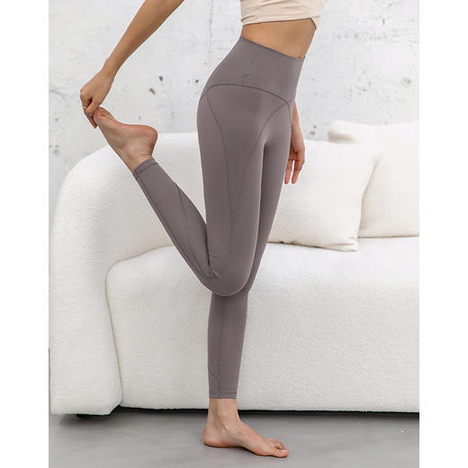 【裸感-添加玻尿酸助剂-保湿抗静电】高腰提臀运动瑜伽裤女九分裤 商品图1