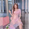 张心子「邂逅小邹菊」粉色公主裙2021新款夏碎花欧根纱连衣裙女仙DY041702 商品缩略图0
