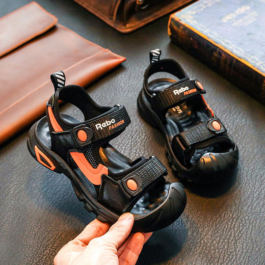 【儿童凉鞋】富的乐夏季小童宝宝沙滩鞋小孩软底中大童男童鞋子 商品图3