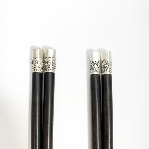 银木镶嵌祥云长花圆筷456/976 商品图3