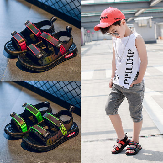 【儿童凉鞋】夏季中大童儿童童鞋气垫软底沙滩鞋 商品图1