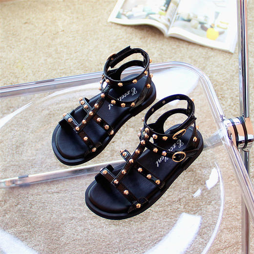 【儿童凉鞋】夏季新款儿童时尚公主鞋女孩露趾沙滩鞋网红童鞋 商品图3