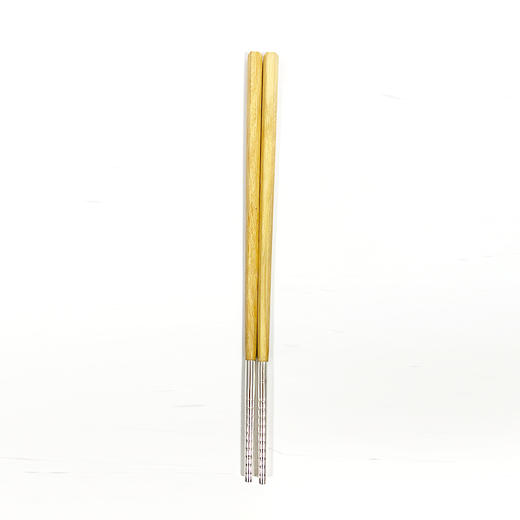 五角原木纯银镶嵌成人筷978 商品图4