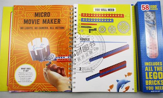 乐高可动小机器 英文原版 LEGO Gadgets DIY玩具手工组装套装书 小学STEM辅导用书 Klutz 附配件 英文版进口原版英语书籍 商品图2