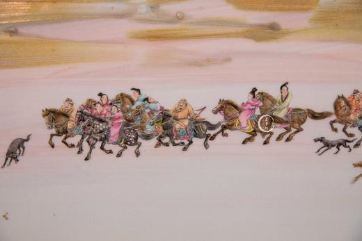 珐琅彩新彩结合富贵祥和赏盘 商品图3