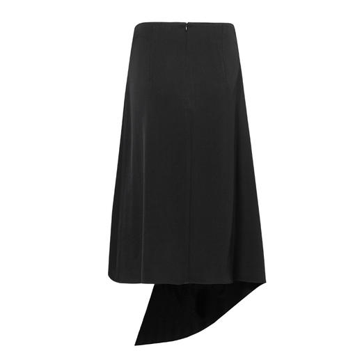 VIMAGE纬漫纪舒适显瘦黑色修身开叉半身裙中长款不规则半裙V1506106 商品图4