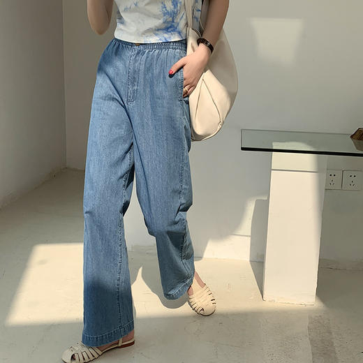 女牛仔阔脚裤210335 商品图0