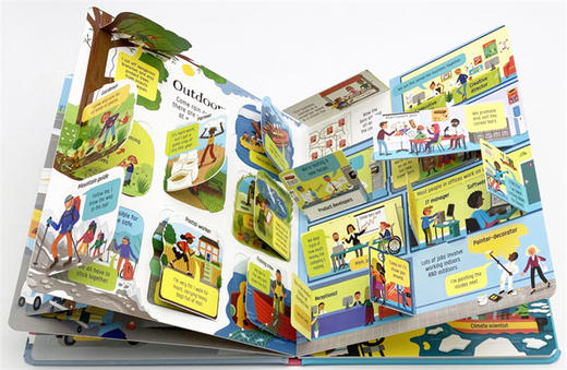 看里面系列 揭秘职业 工作 英文原版 Look Inside Jobs 儿童科普百科立体翻翻书 精装纸板书 英文版进口原版英语书籍 商品图2