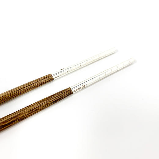 原木999纯银镶嵌儿童筷458/459 商品图6