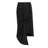 VIMAGE纬漫纪舒适显瘦黑色修身开叉半身裙中长款不规则半裙V1506106 商品缩略图5