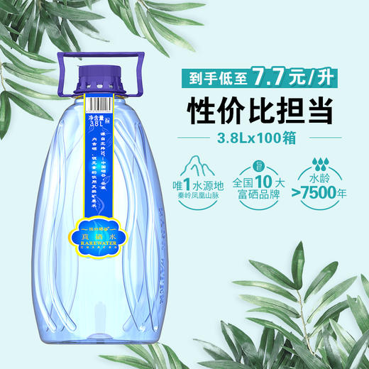 【团购】汉水硒谷 真硒水 3.8L*2瓶*100箱 商品图0