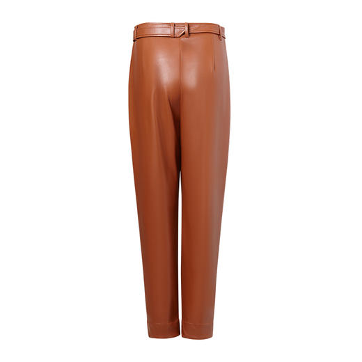 VIMAGE纬漫纪高腰显瘦九分皮裤休闲裤裤子V1505101 商品图5