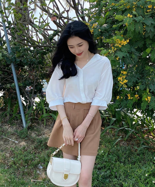 【百图 lulu 定制】【落肩衬衫】科技凉爽柔软  时髦感  休闲感 并存 白衬衫 商品图2