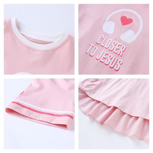 【特价清仓】龙之涵夏季  女童运动风短袖连衣裙  拼接款连衣裙 婴幼儿A类标准 防晒防紫外线 UPF50+ 商品图7