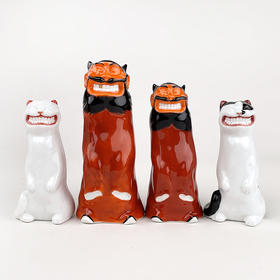 不仁斋 薛继业 钟馗摆件 客厅 眯眼大笑吃不胖钟馗 眯眼大笑猫