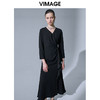 VIMAGE纬漫纪V领设计感小众收腰气质裙子连衣裙V1507111 商品缩略图1