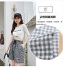 时尚格子短裤女2021夏季松紧腰宽松阔腿短裤韩版学生休闲运动 商品缩略图3