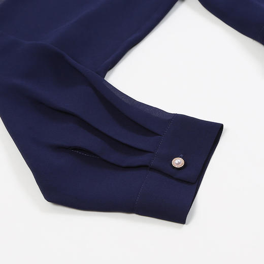 METTE2021年春夏新品女士超薄衬衫时尚两件套内搭吊带抽褶上衣 商品图4