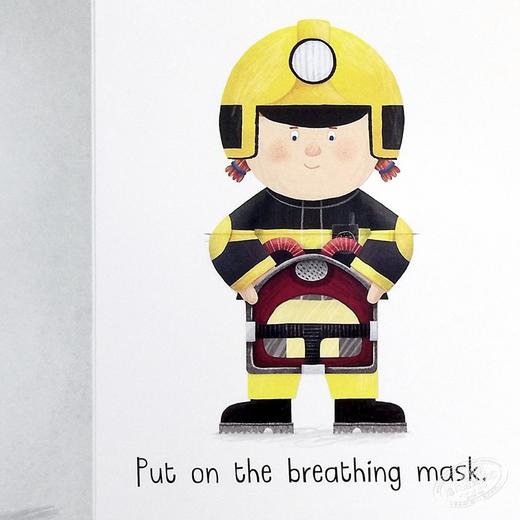 【中商原版】Busy Day: Firefighter 小瓢虫职业机关书消防员 低幼亲子启蒙机关操作书 纸板书 英文原版 2-4岁 商品图4