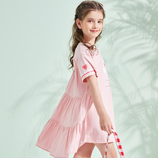 【特价清仓】龙之涵夏季  女童运动风短袖连衣裙  拼接款连衣裙 婴幼儿A类标准 防晒防紫外线 UPF50+ 商品图4