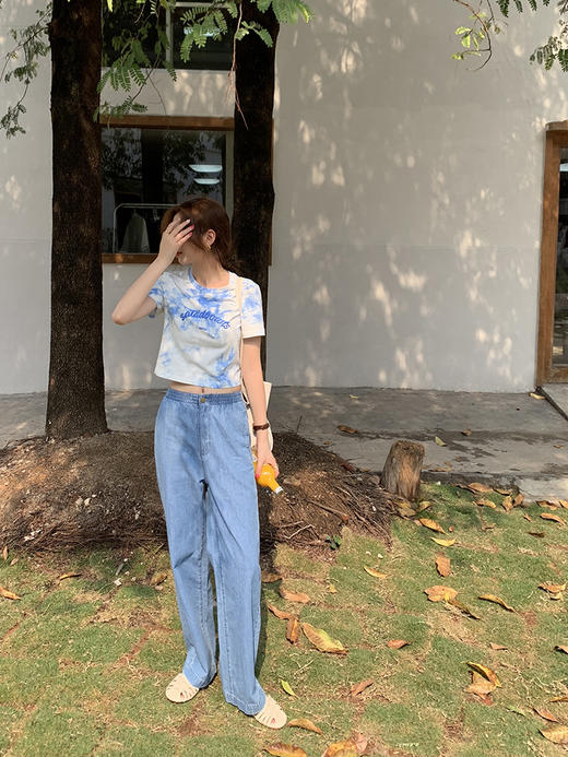 女牛仔阔脚裤210335 商品图10