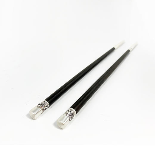 银木镶嵌祥云长花圆筷456/976 商品图4