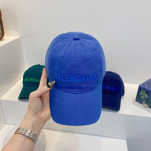 BAL巴黎shi家新款彩色纯棉棒球帽-牛仔蓝 商品图0