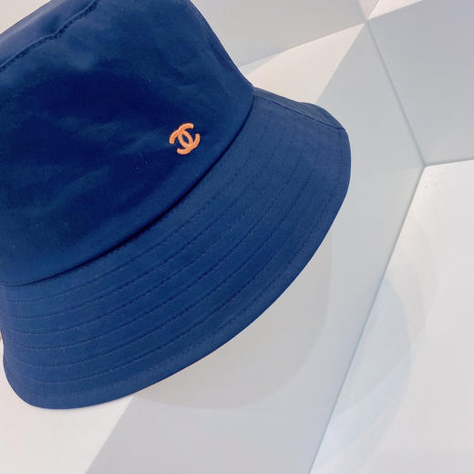 Chan*l小香新款纯棉刺绣小logo-蓝色 商品图1