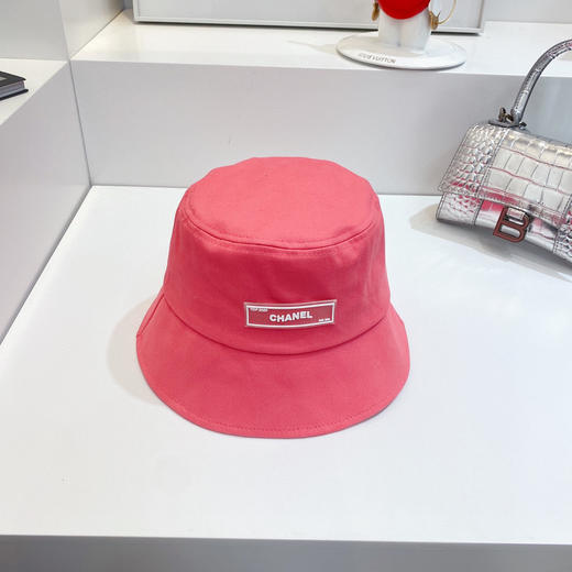 chanel小香shi家新款彩色纯棉渔夫🔝帽-桃红 商品图3
