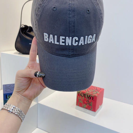 BAL巴黎shi家新款彩色纯棉棒球帽-灰色 商品图3
