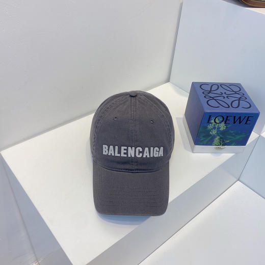 BAL巴黎shi家新款彩色纯棉棒球帽-灰色 商品图2